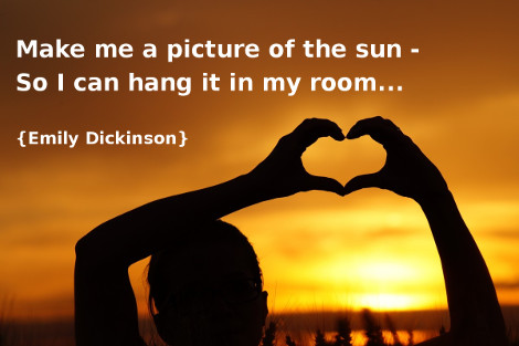 make me a picture of the sun, poesia di emily dickinson